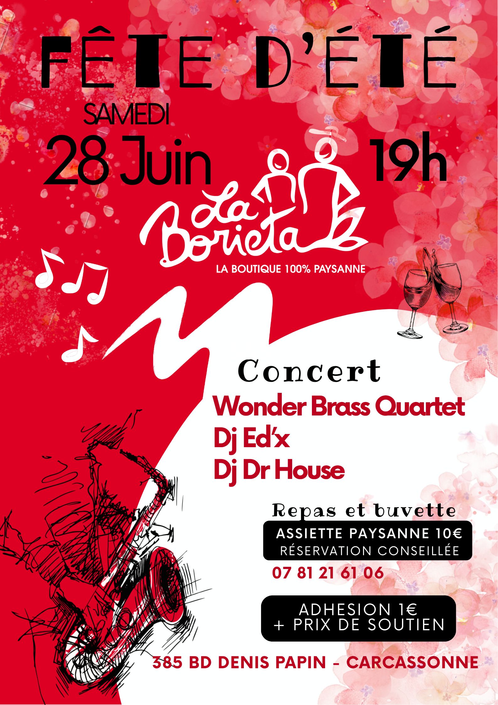 le 28 juin à partir de 19h, on fait la fête à la Borieta !!